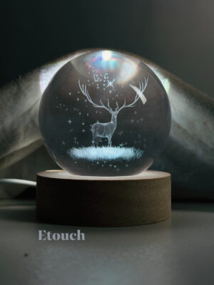 Color Changing LED 3D Crystal Ball – Deer price in bd