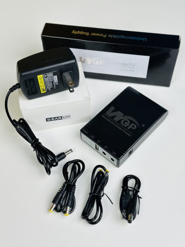 2025 NEW Model! WGP mini UPS 5/9/12V (10400mAh) + GearUP 12V/3A Adapter