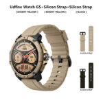 Udfine Watch GS 1.38″ HD Display Bluetooth Calling Alexa with GPS Smartwatch Double straps – Desert Yellow Color