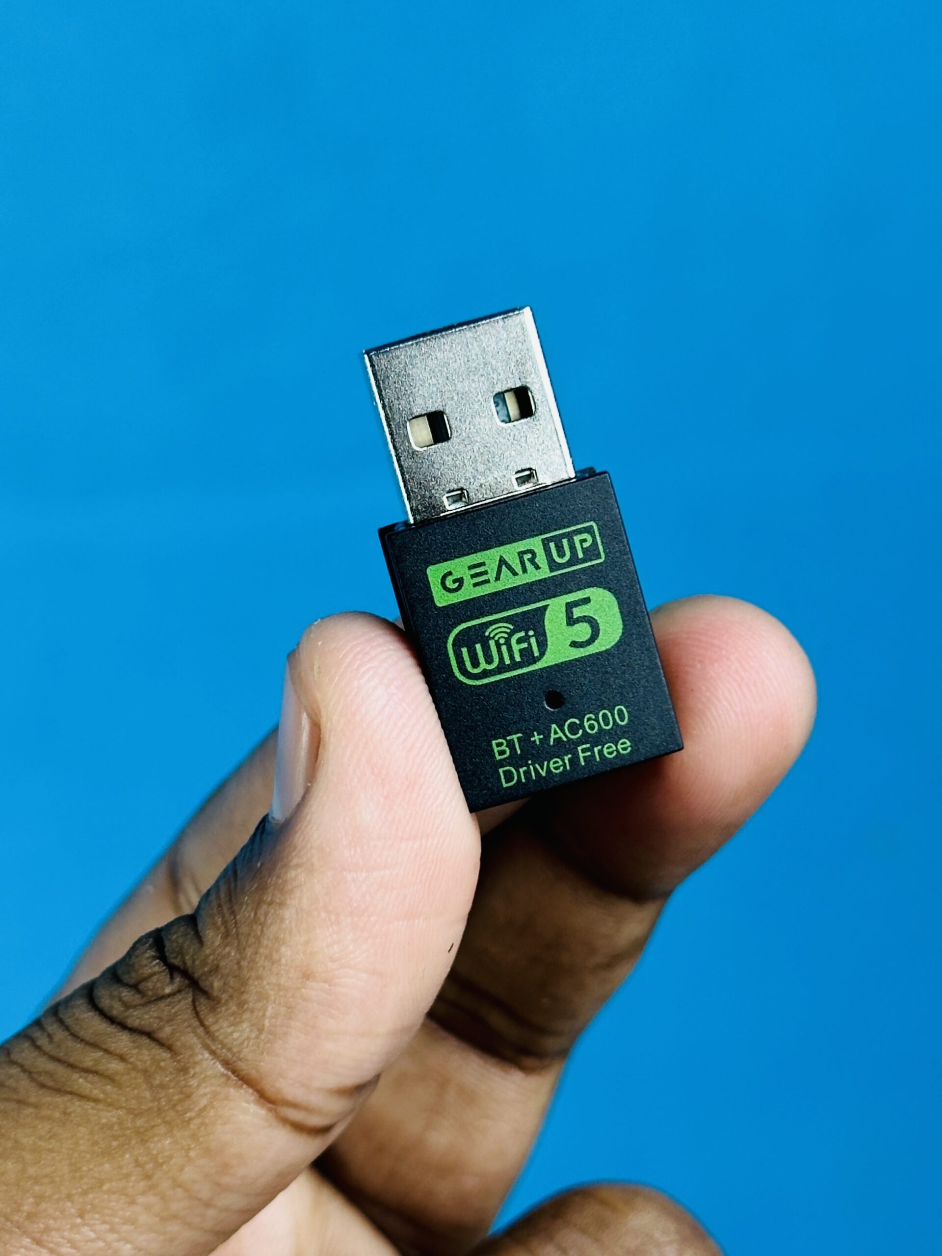 600Mbps Dual Band WiFi + Bluetooth Adapter For Windows PC/Laptop- (Driver Free Version, WiFi Hotspot Supported, 2.4GHz + 5GHz)