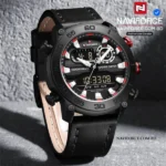 Naviforce 9235 Black Red Watch For Men