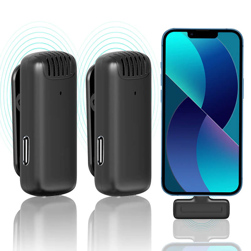 Ulanzi J12 Dual Wireless Microphone For iPhone With Charging Case - Image 4