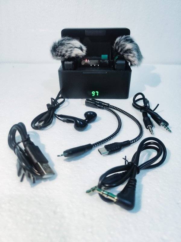 SX63 Collar Wireless Mic Portable Live Streaming Lavalier Mini Lapel Microphone With Charging Case For Mobile Cell Phone Iphone - Image 2