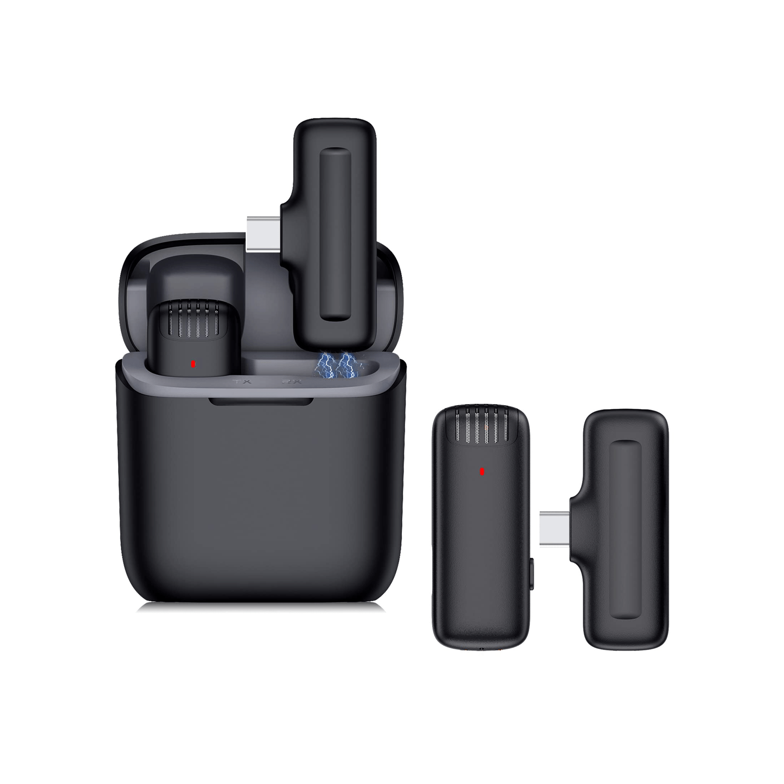 J11 Wireless Microphone with Charging Case – Type-C (1:1)