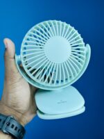 NEW!! mini Clip Fan 360 Degree Rotation Rechargeable Fan (WiWu FS03)- Light Green Color