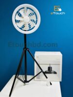 JISULIFE FA17 Rechargeable Fan with LED Ceiling Fan with Long Tripod Stand- White Color price in bd