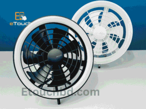 JISULIFE FA17 Rechargeable Fan with LED Light and Table Tripod