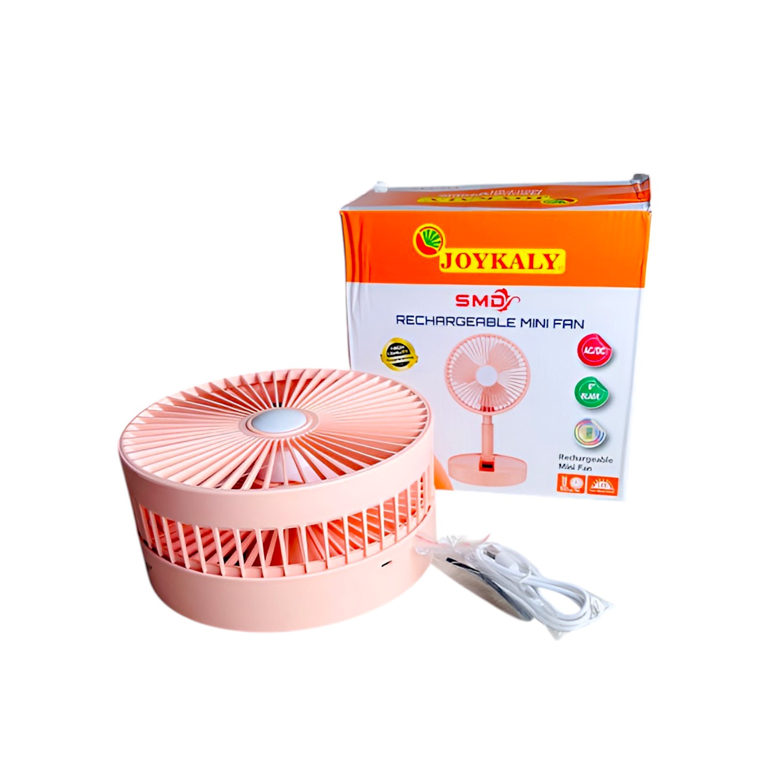 Joykaly YG-737 Rechargeable Table Fan with LED Light - Image 2