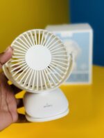 NEW!! mini Clip Fan 360 Degree Rotation Rechargeable Fan (WiWu FS03)- White Color