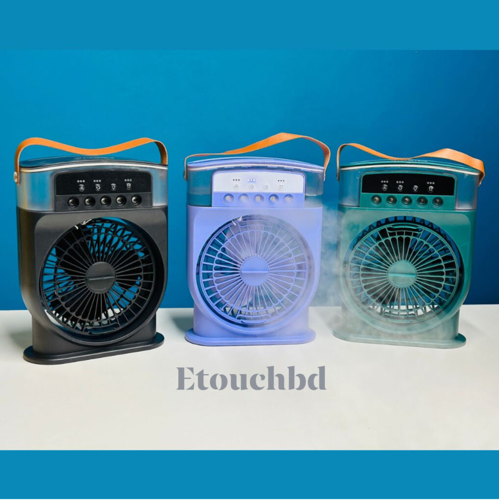  Rechargeable Mini Portable Cooling Fan: Aircon Table Air Cooler with Mist - Beat the Heat Easily