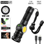 GearUP K60 Rechargeable Flashlight 10W COB + LED Torchlight – বাংলাদেশের সেরা মাল্টিফাংশনাল টর্চলাইট