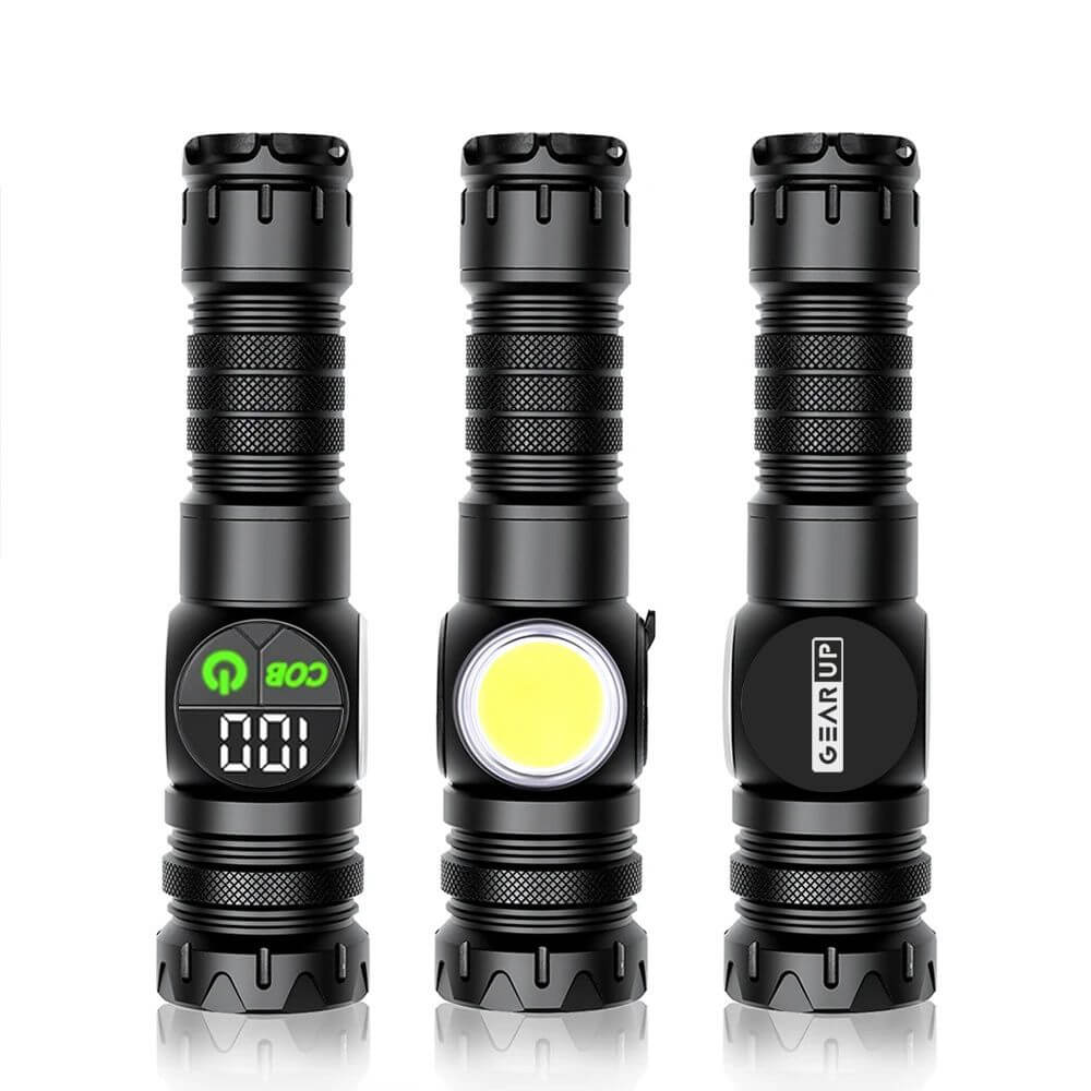 GearUP K60 Rechargeable Flashlight 10W COB + LED Torchlight – বাংলাদেশের সেরা মাল্টিফাংশনাল টর্চলাইট