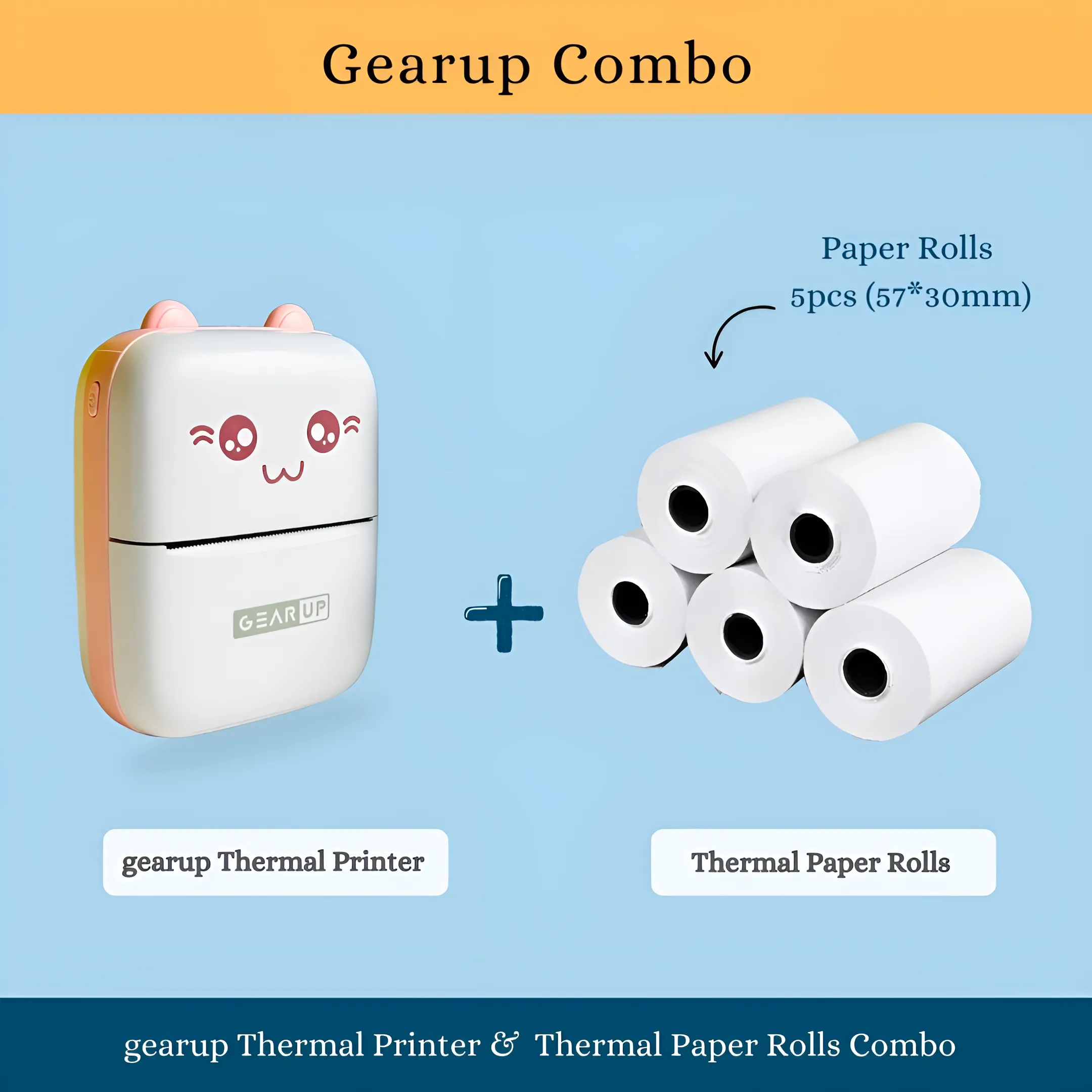 Gearup Thermal Printer & Thermal Paper Rolls ComboIn Bangladesh
