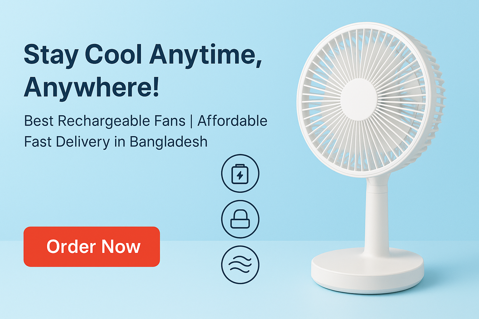 Rechargeable Fan in Bangladesh