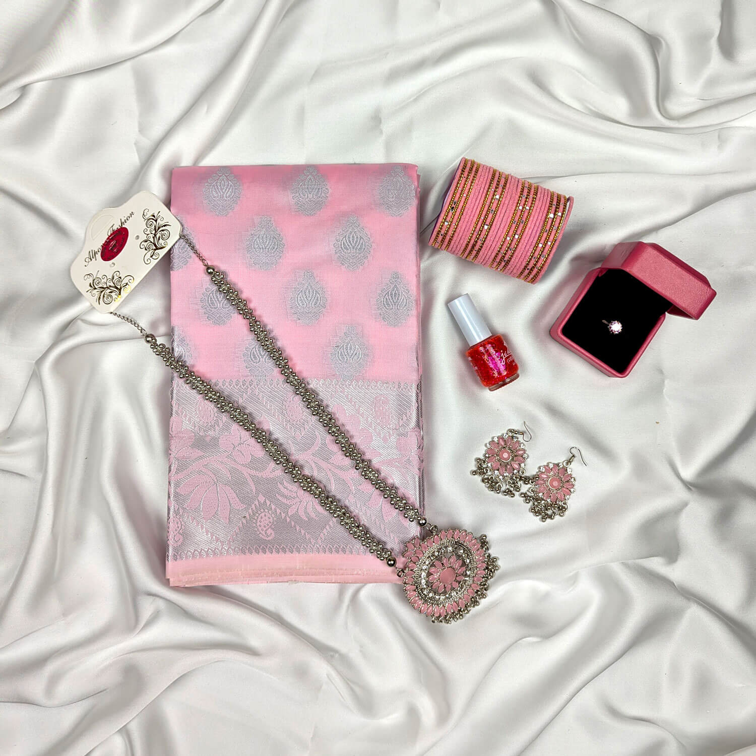 Premium Silk Katan Saree Combo Pack – pink | গিফট সেট বাংলাদেশ