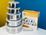 Stainless Steel Food Container Storage Box With Cover 5 In 1 Set Price In bd