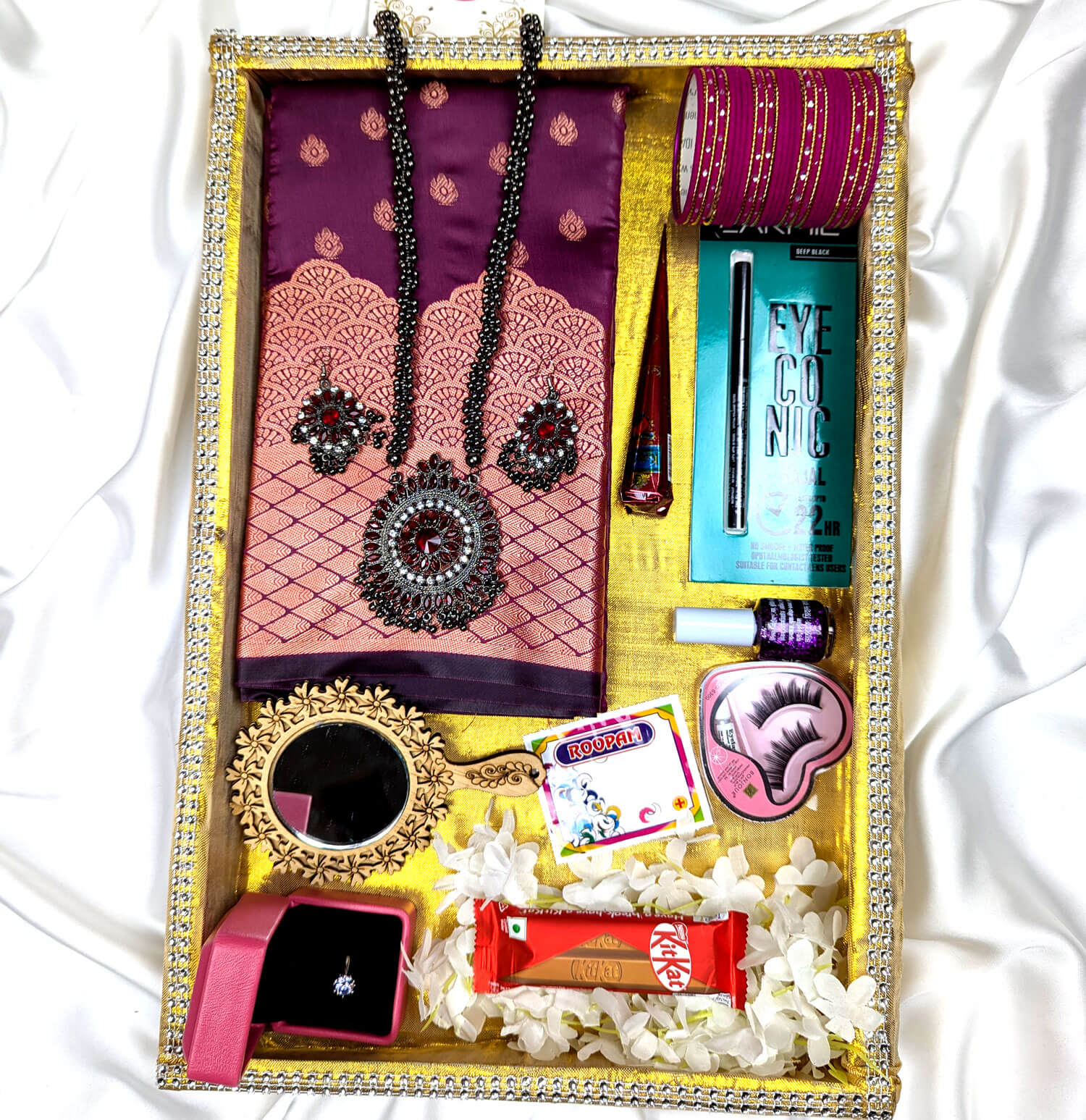 Premium Silk Katan Saree Combo Pack – Onion | গিফট সেট বাংলাদেশ