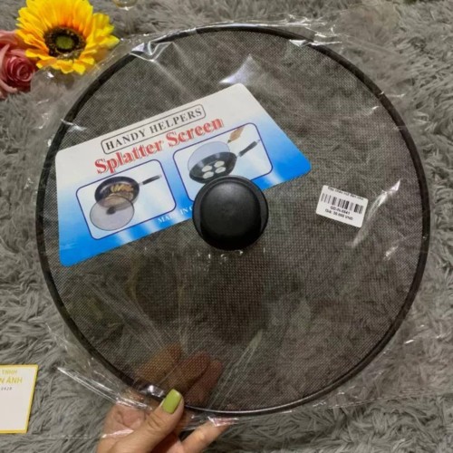 Handy Helpers Splatter Screen – রান্নার সময় তেলের ছিটা থেকে সুরক্ষার ঢাকনা (Black)