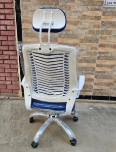 Corporate Comfortable Office Chair – Blue/White