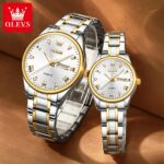 OLEVS 5563 Waterproof Stainless Steel  fashionable Couple watches