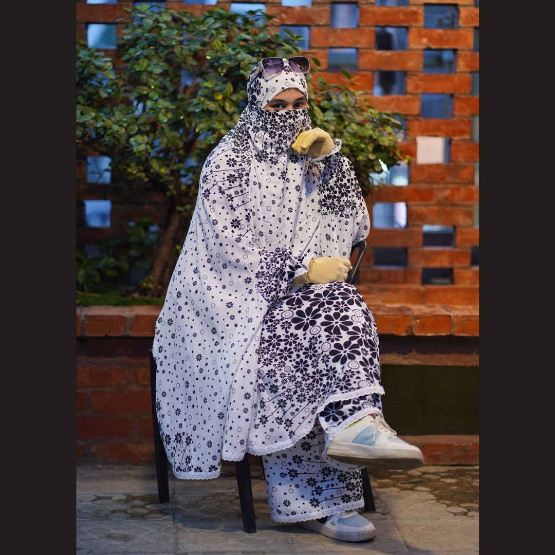 Elegant Palazzo long Khimar Set - Image 3