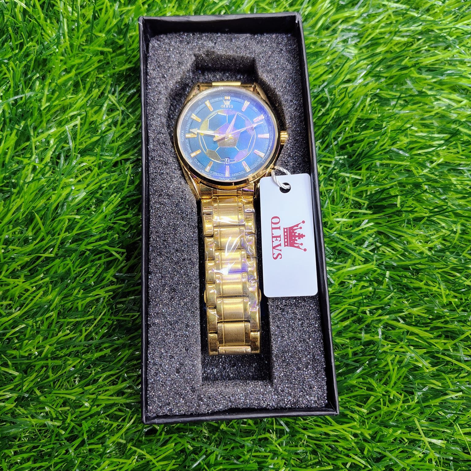 OLEVS 9949 Football Dial Men Business Sport Quartz Watch - Image 5