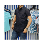 Double Pocket shirt for men  (Black)