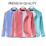 3 pcs Combo Men's Ban Collar Cotton Shirt-