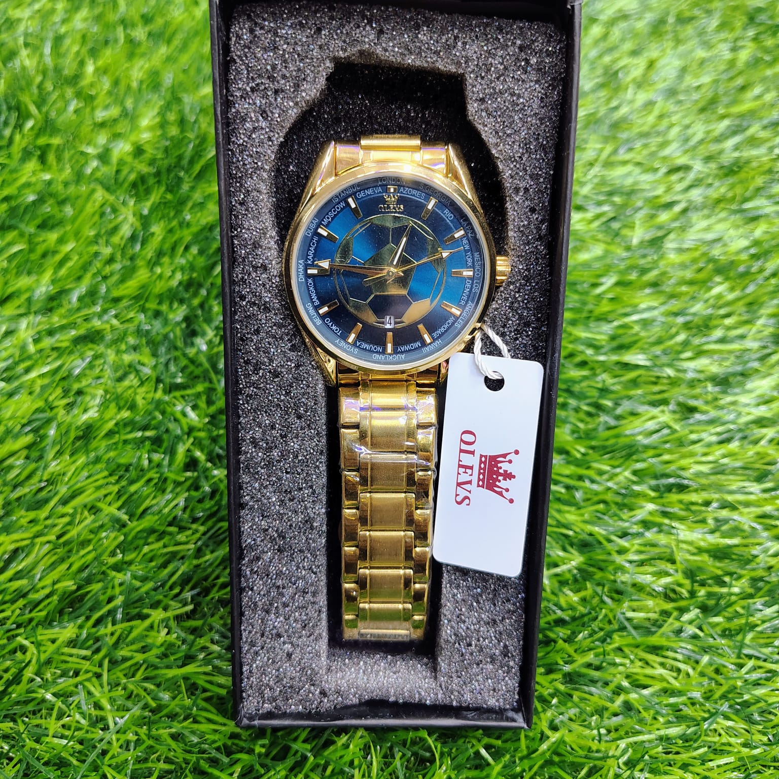 OLEVS 9949 Football Dial Men Business Sport Quartz Watch - Image 4