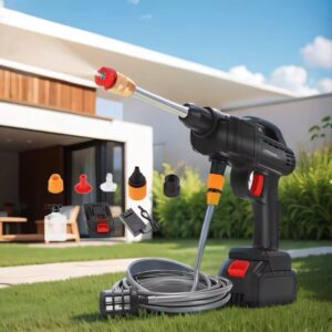 High Power Car Washing Guns Wireless Rechargeable Portable High-pressure Water Pump 21V
