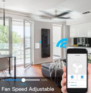 GearUP Wi-Fi Ceiling Fan Speed Controller & Light Switch — Smart TUYA / Smart Life App Control – (Without Remote)