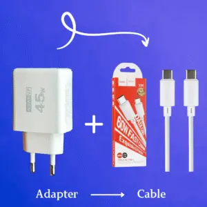 GearUP 45W Fast Charger + Hoco 1m PD Fast Charging Cable Combo Price in Bangladesh