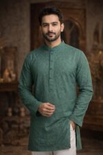 Original Crush Cotton Panjabi (Sea Green ) price In Bd