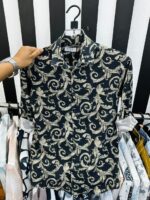 Full Sleeve Ambush Popcorn Print Shirt – China Popcorn Fabric (Slim Fit)  black and gold