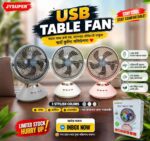 Joy Super JY-2570 Professional 6 Battery Rechargeable Portable Table Fan price in bd
