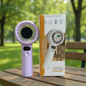 Rechargeable Mini Handheld Fan with Digital Display