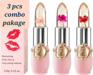 3 pcs combo Emaymei Transparent Jelly Change Lipstick
