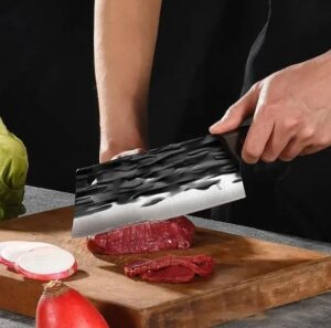 High Quality Stainless Steel Chopper Knife Kitchen Filleting Slicing Meat Cutter JSL 012
