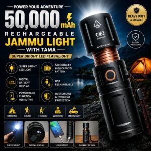 50,000mAh Rechargeable LED Flashlight
