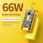 Transparent 66W Cyberpunk Style Power Bank 20000mAh