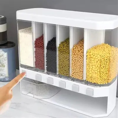 6-in-1 Wall Mounted Food Storage Box for Kitchen - Image 5
