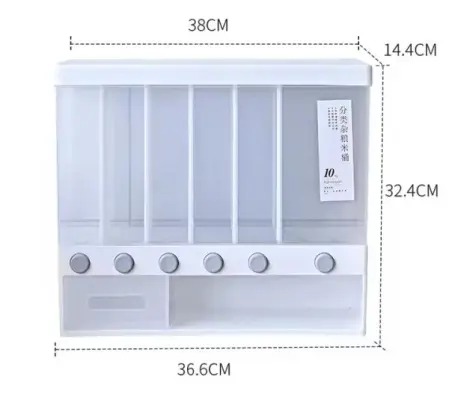 6-in-1 Wall Mounted Food Storage Box for Kitchen - Image 2