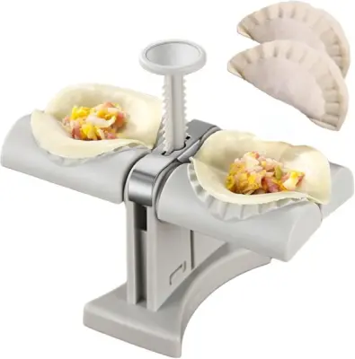 Double Head Automatic Dumpling Maker – Food-Grade ABS Dumpling Press for Dumplings, Momos & Ravioli (Wrap Two at a Time) - Image 4