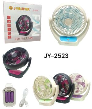 Jy super 2523 Fan Rechargeable Table fan
