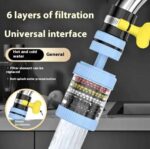 360° Rotation Kitchen Faucet Water Filter – 6 Layer Carbon Filtration Tap Purifier